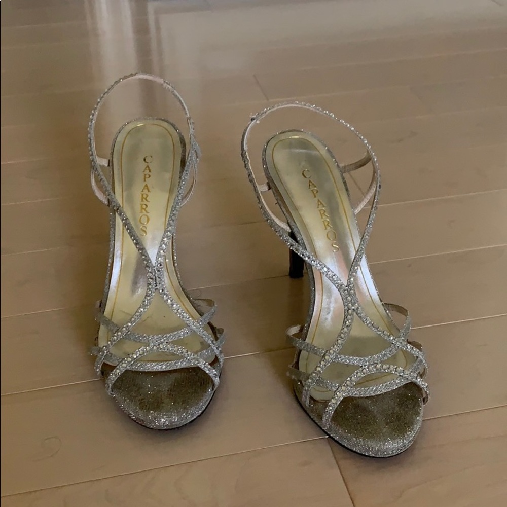 Caparros 8.5 studded, sparkly high heels